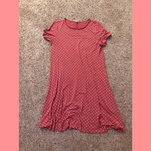 Pink Polka Dot T-shirt Dress